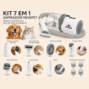 Aspirador e Kit de Cuidados Pet 7 em 1